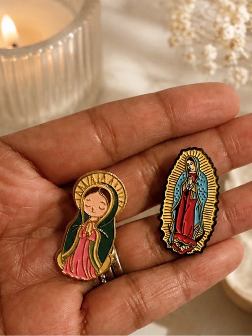 Virgen de Guadalupe Enamel Pins Set